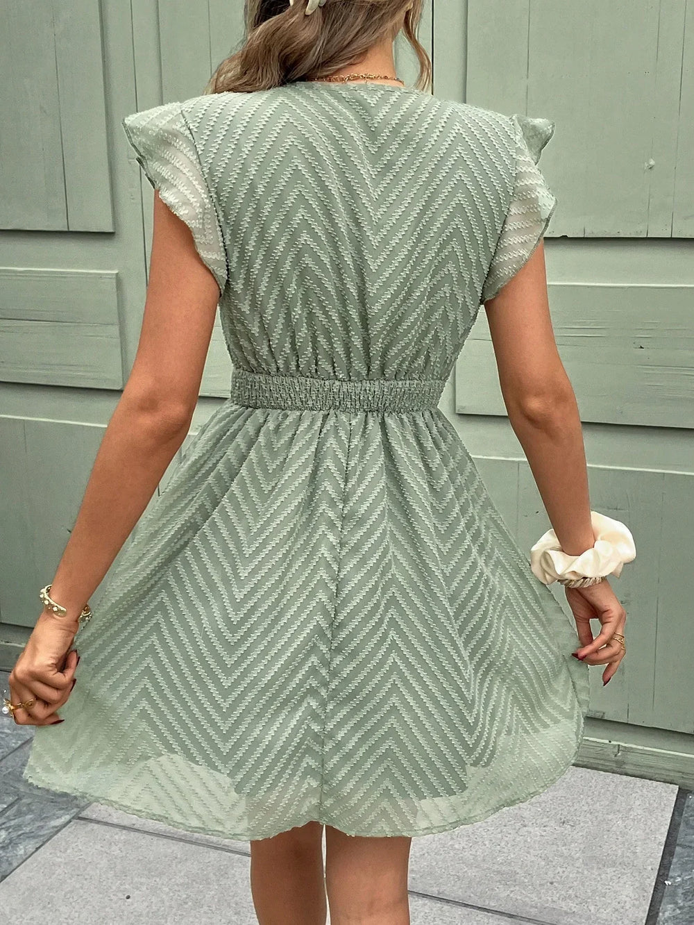 Elvira Kort sommarklänning med virkade detaljer för kvinnor