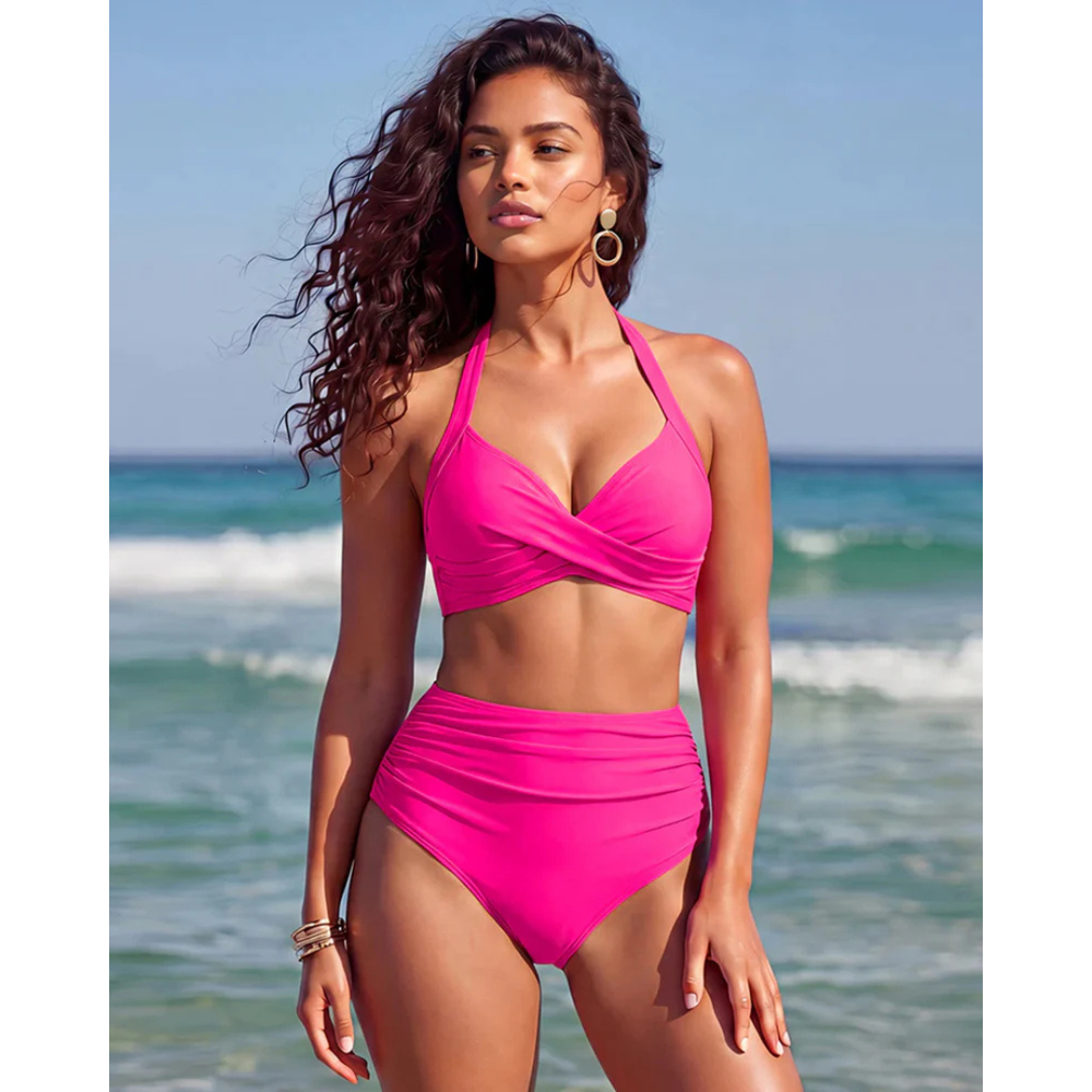 Freja™| 2-i-1-bikini med hög midja och magkontroll