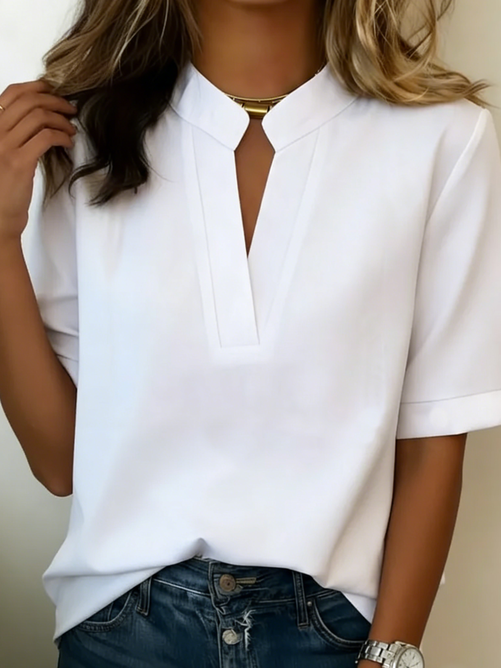 Lovisa™ – Bekväm V-ringad T-shirt