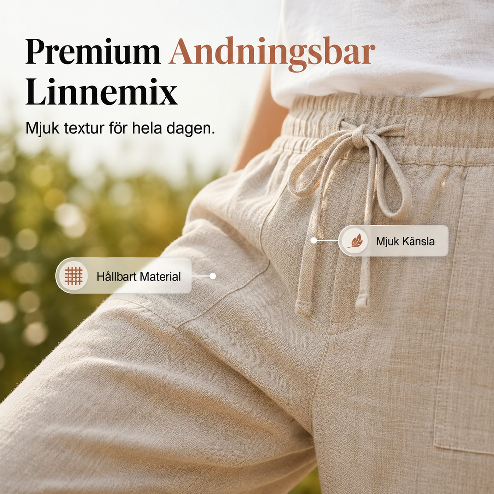 Capri Bomull linné Damer Shorts
