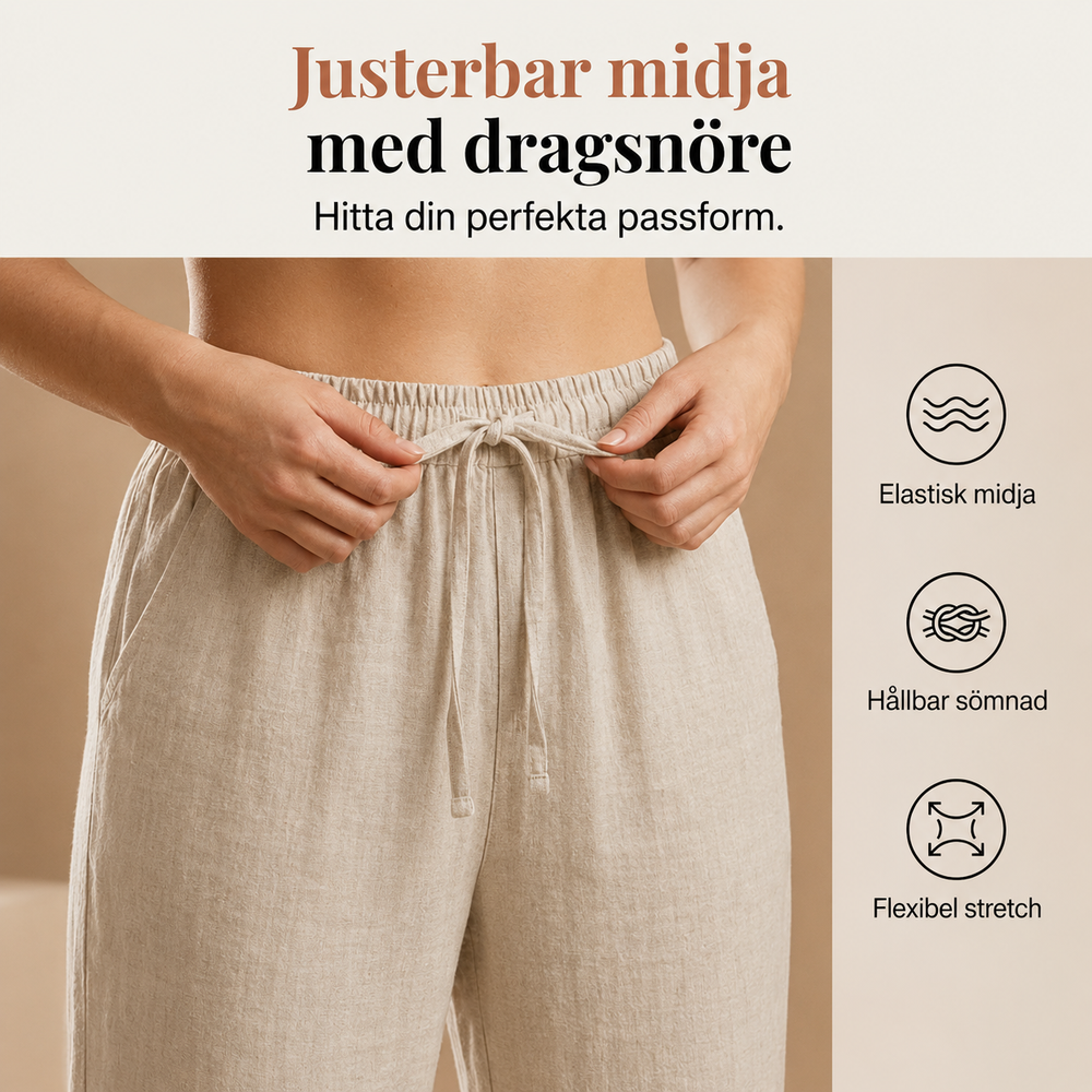 Capri Bomull linné Damer Shorts