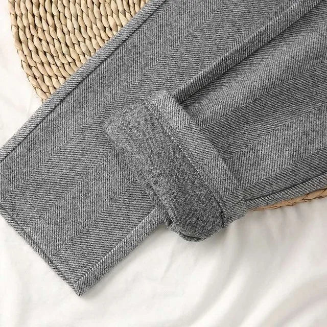 Wool-Touch Pencil Harem Pants